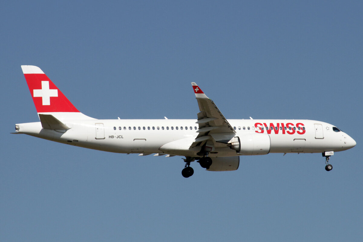 Swiss (LX-SWR), HB-JCL, Airbus, A 220-300, 15.09.2023, EDDF-FRA, Frankfurt, Germany