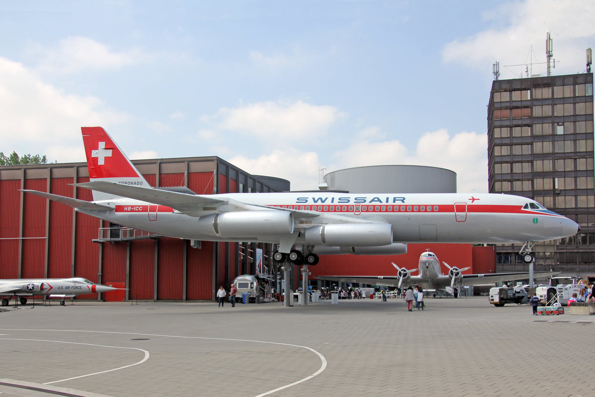 SWISSAIR, HB-ICC, Convair CV-990A,  St. Gallen , msn: 30-10-12A, 21.Mai 2018, Verkehrshaus / Swiss Transpot Museum, Luzern, Switzerland.
