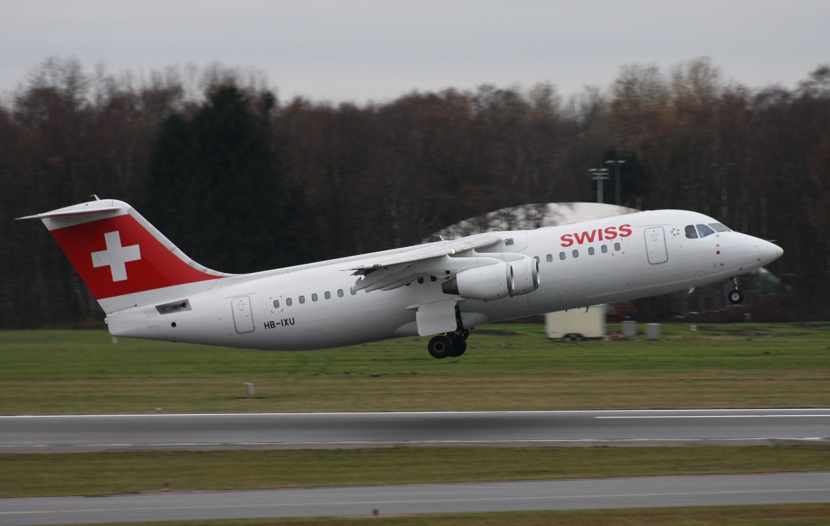 Swiss,HB-IXU,(c/nE3276),British Aerospace Avro RJ-100,30.11.2013,HAM-EDDH,Hamburg,Germany