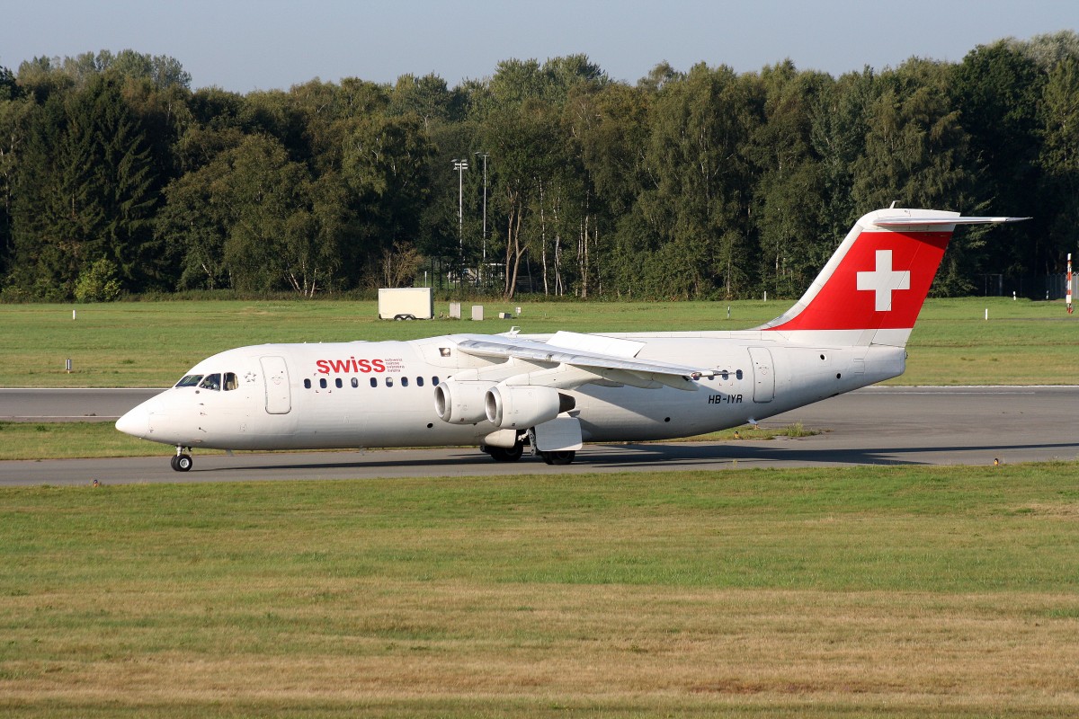 Swiss,HB-IYR,(c/n E3382),British Aerospace BAe Avro RJ100,04.09.2014,HAM-EDDH,Hamburg,Germany