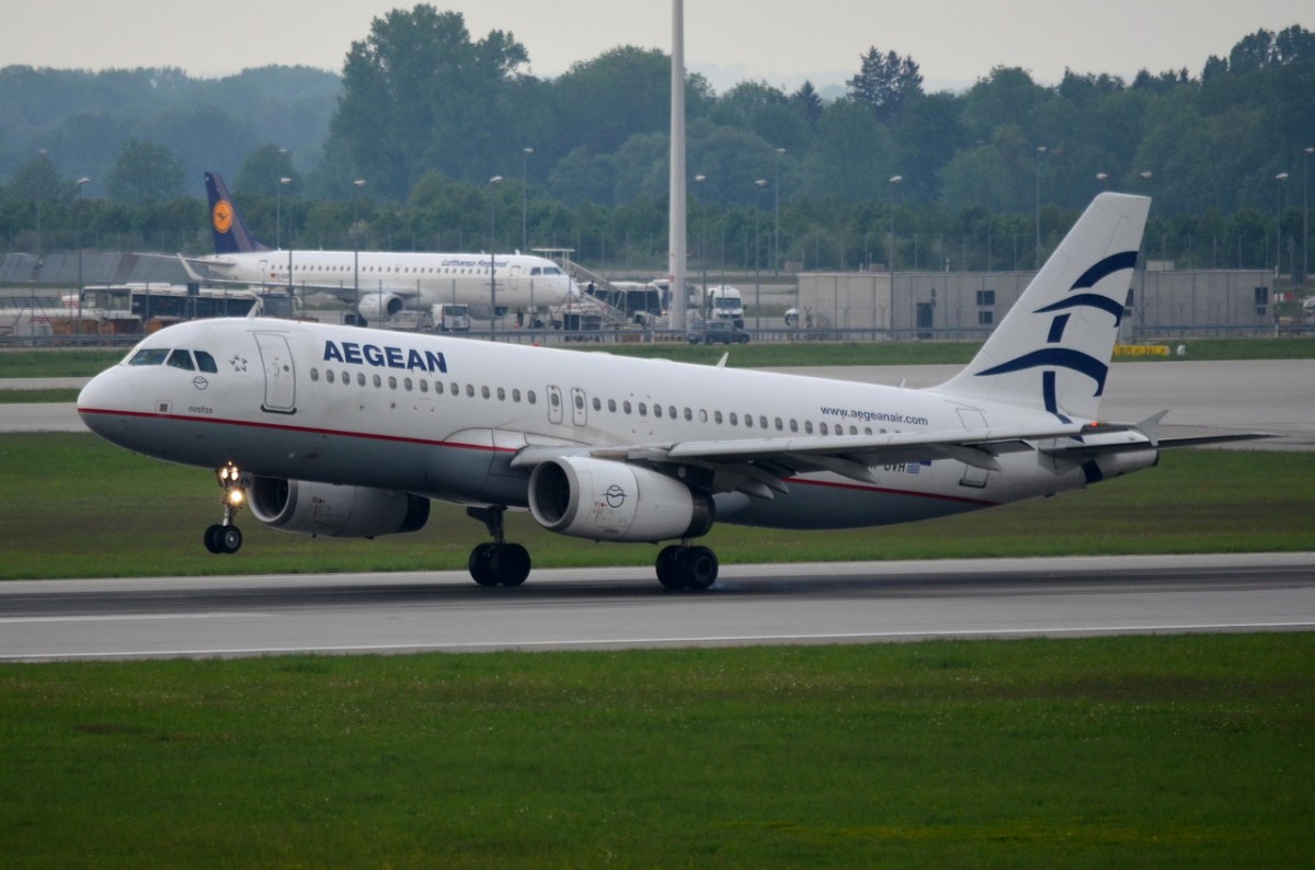 SX-DVH Aegean Airlines Airbus A320-232  in München gelandet am 13.05.2015