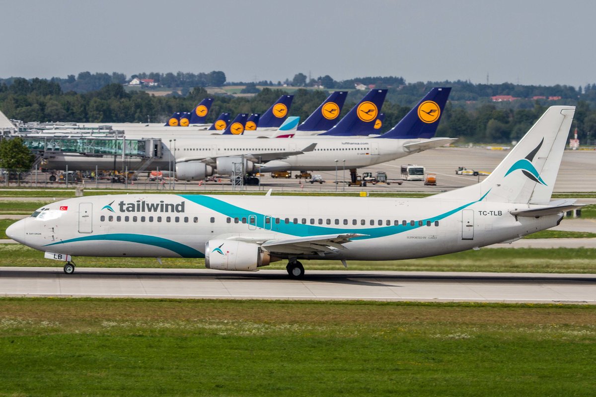Tailwind Airlines (TI-TWI), TC-TLB, Boeing, 737-4Q8, 22.08.2017, MUC-EDDM, München, Germany 