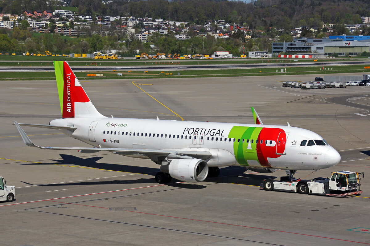 TAP Air Portugal, CS-TNU, Airbus A320-214, msn; 4106,  Columbano bordalo Pinheiro , 18.April 2022, ZRH Zürich, Switzerland.