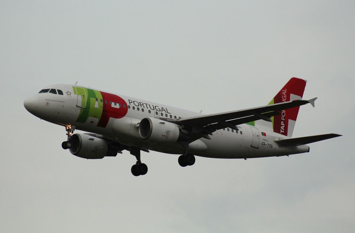 TAP Portugal,CS-TTD,(C/N 790),Airbus A 319-111,05.12.2015,HAM-EDDH, Hamburg, Germany (Taufname:Amadeo de Souza Cardoso)
