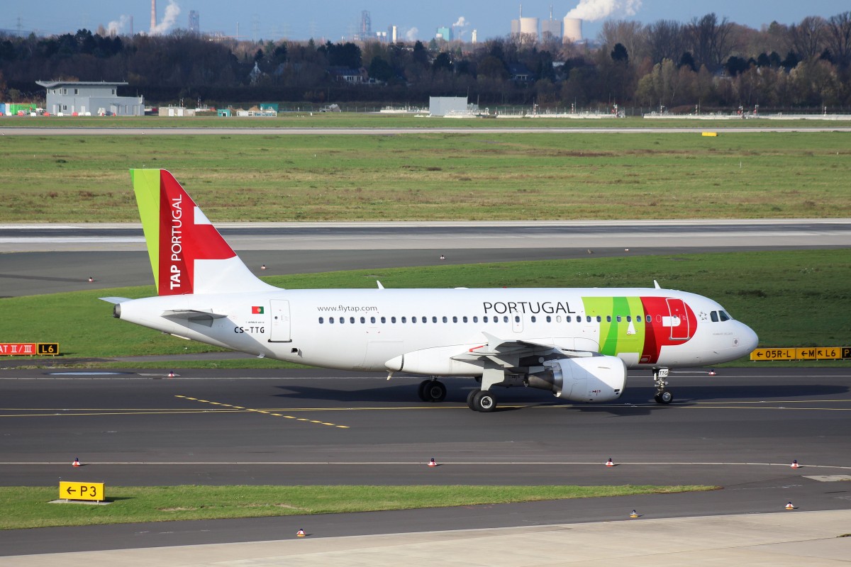 TAP Portugal,CS-TTG,(C/N 906),Airbus A 319-111, 21.11.2015,DUS-EDDL, Düsseldorf, Germany(Taufname:Humberto Delgado)