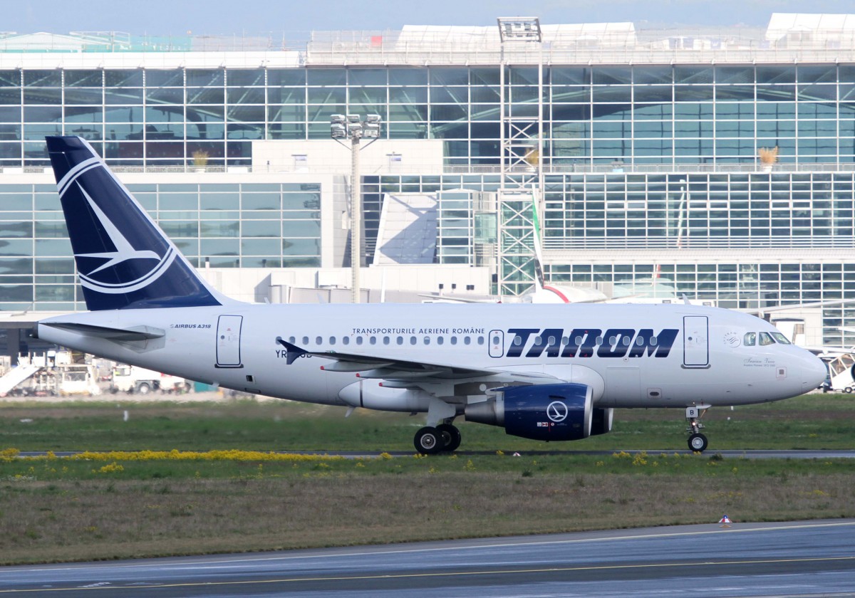 Tarom, YR-ASB  Traian Vuia , Airbus, A 318-100, 18.04.2014, FRA-EDDF, Frankfurt, Germany