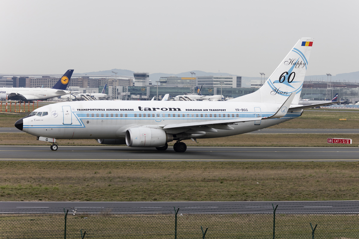 Tarom, YR-BGG, Boeing, B737-78J, 01.04.2017, FRA, Frankfurt, Germany

