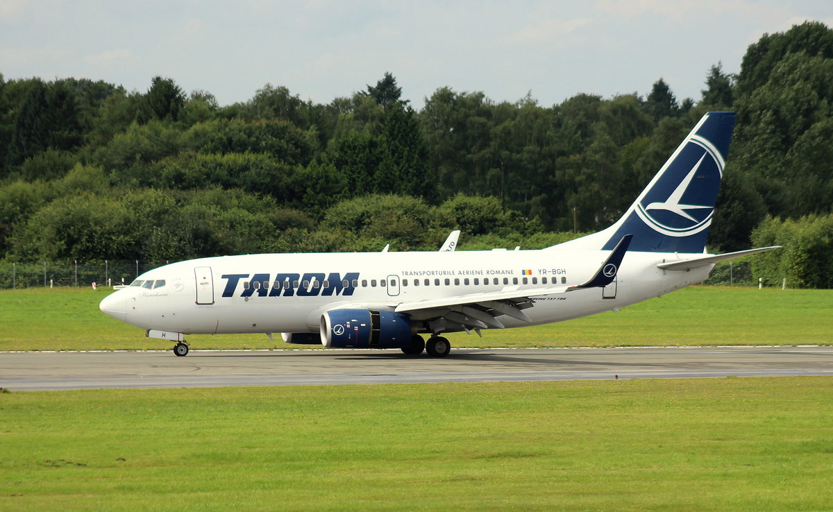 TAROM, YR-BGH, MSN 28438, Boeing 737-78J, 30.07.2017, HAM-EDDH, Hamburg, Germany (Name: Hunedoara) 