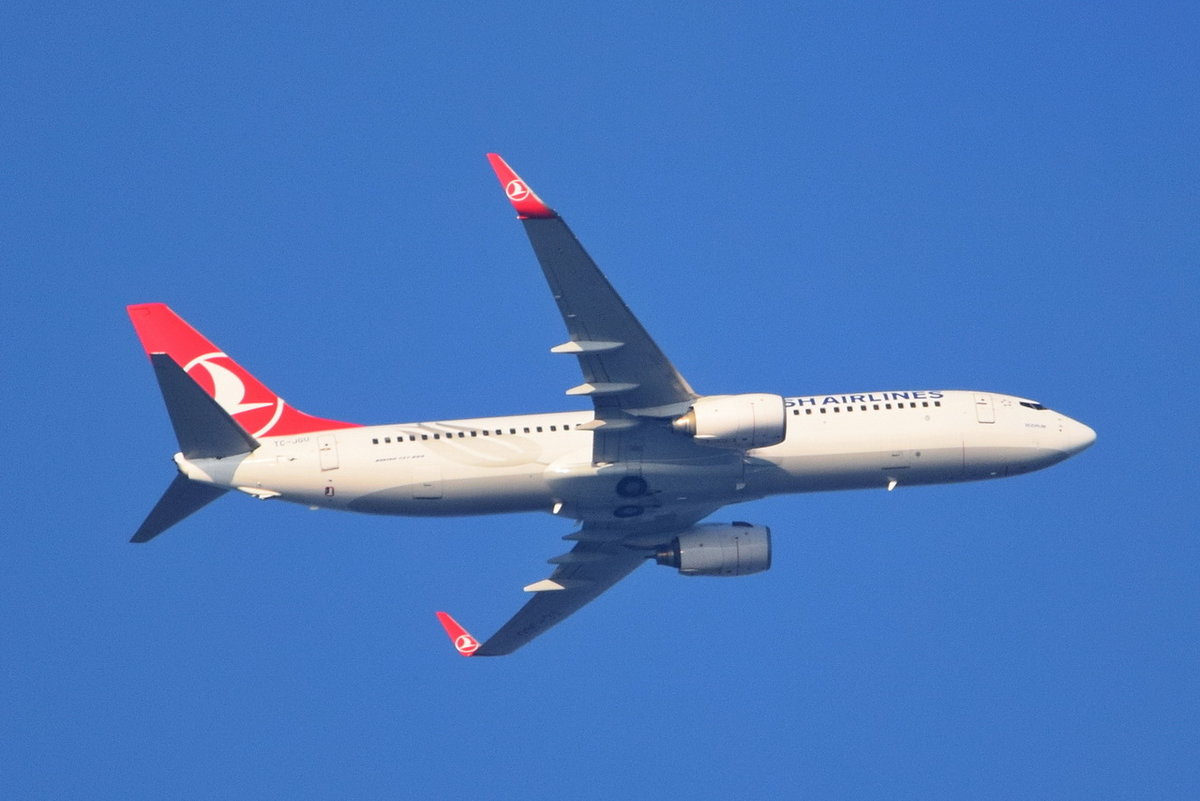 TC-JGU Turkish Airlines Boeing 737-8F2(WL) , über Potsdam , am ,15.08.2020