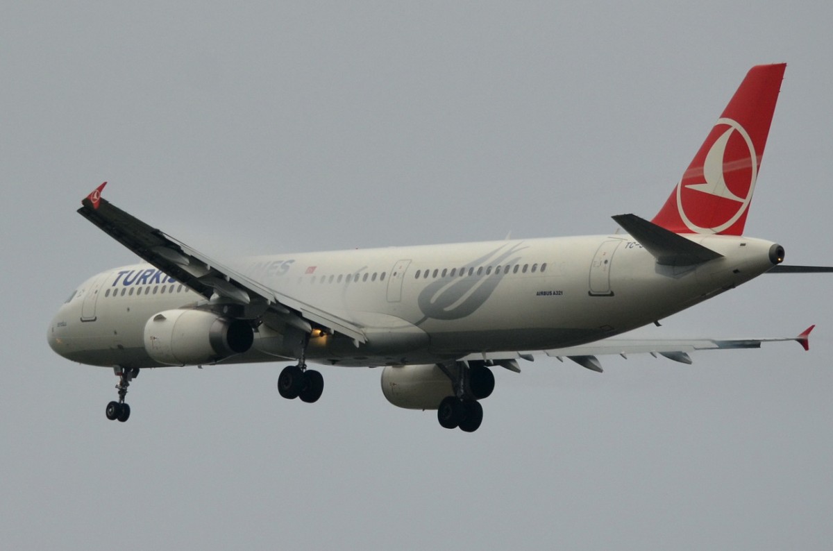 TC-JRY Turkish Airlines Airbus A321-231  BEYGLU  beim Anflug auf Tegel am 21.11.2014