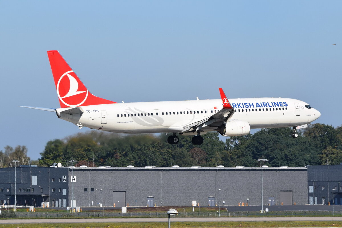 TC-JYN , Turkish Airlines , Boeing 737-9F2ER(WL) ,  Berlin-Brandenburg  Willy Brandt  , BER , 09.10.2021