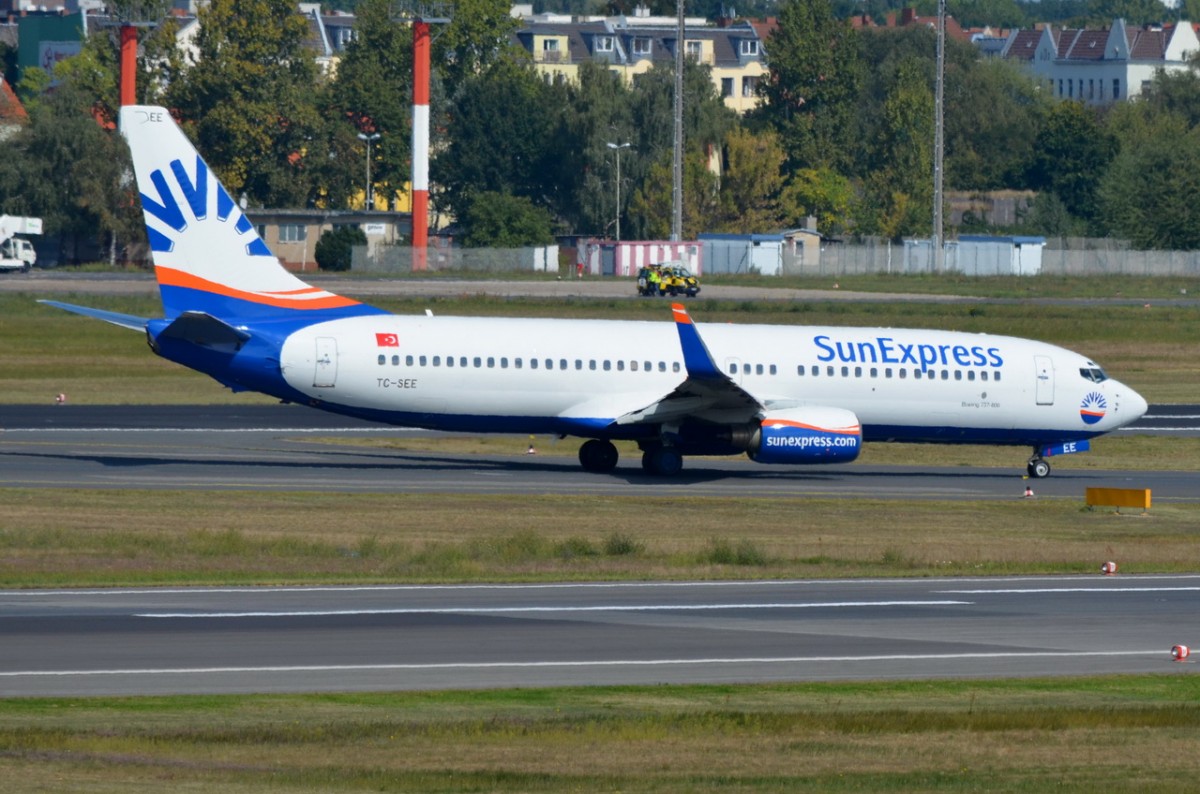 TC-SEE SunExpress   Boeing 737-8CX (WL)  in Tegel gelandet am 03.09.2014
