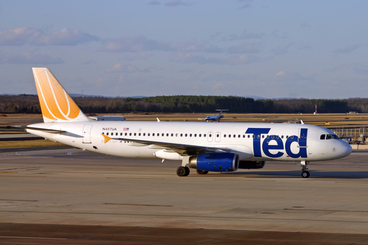 Ted, N457UA, Airbus A320-232, msn: 1146, 08.Januar 2007, IAD Washington Dulles, USA.