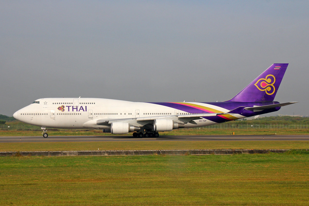 Thai Airways, HS-TGF, Boeing 747-4D7, msn: 33770/1335,  Sri Ubon , 12.November 2017, BKK  Bangkok-Suvarnabhumi, Thailand.