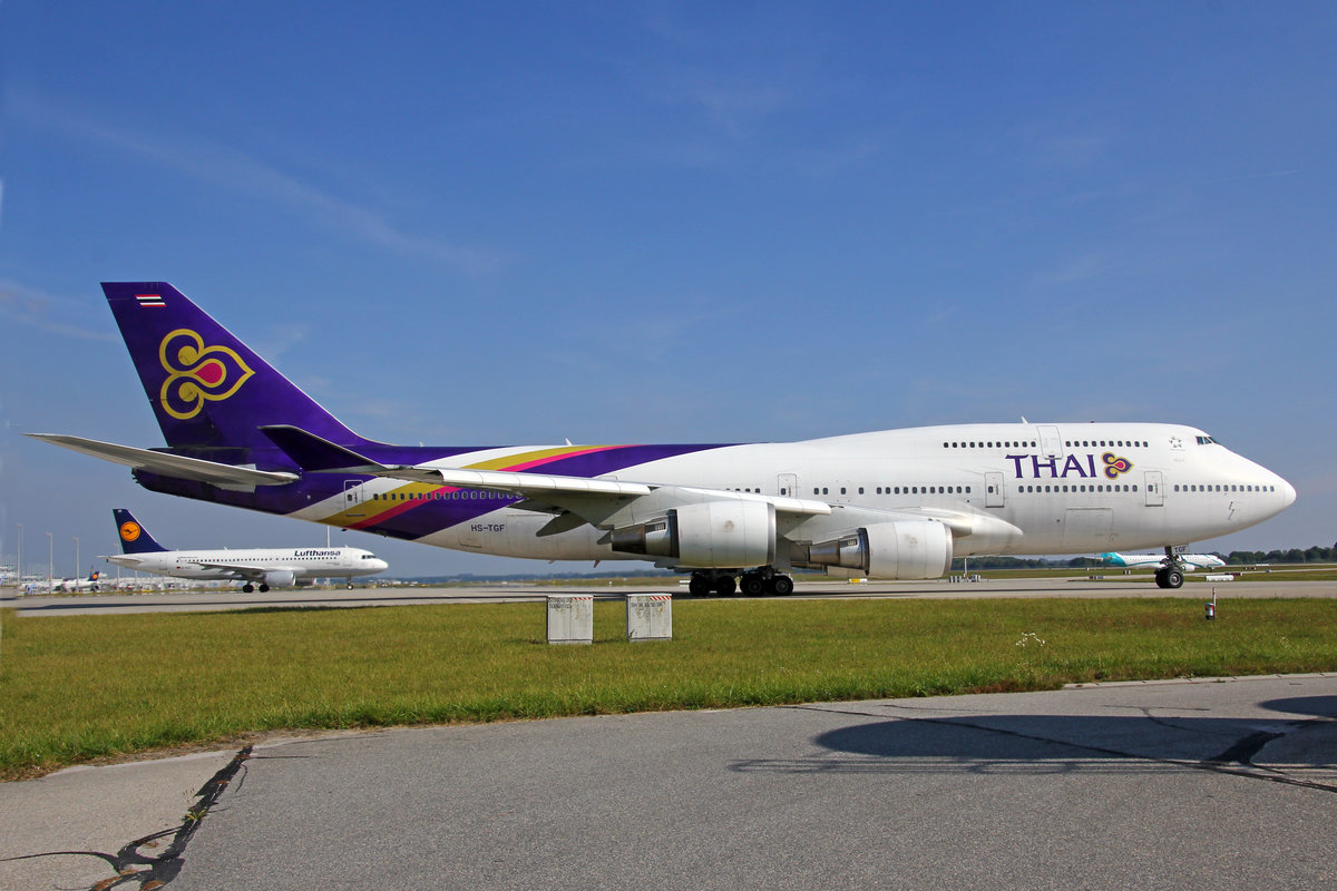 Thai Airways, HS-TGF, Boeing 747-4D7, 24.September 2016, MUC München, Germany.