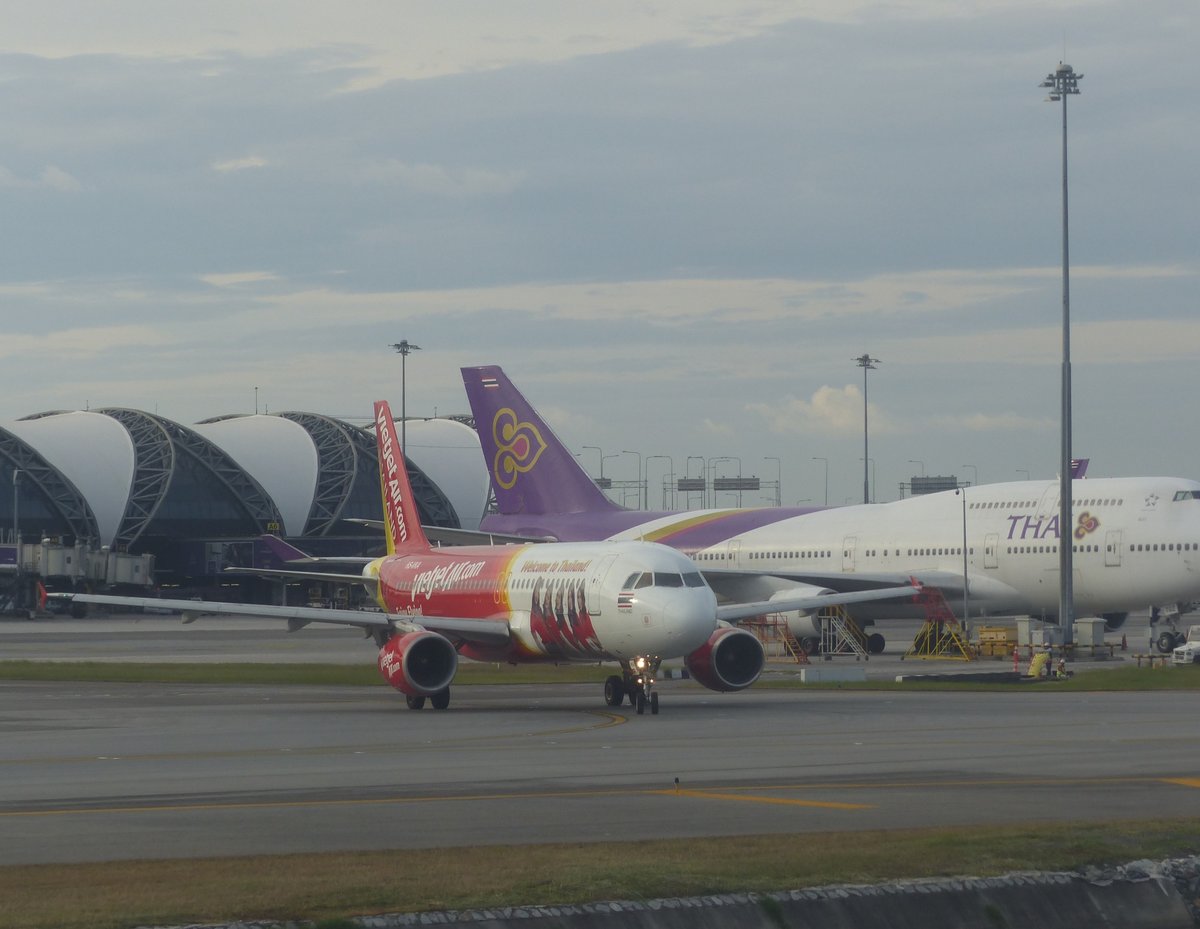 Thai Vietjet Air, Airbus A 320-214, HS-VKA, Bangkok Suvarnabhumi International Airport (BKK), 8.11.2018