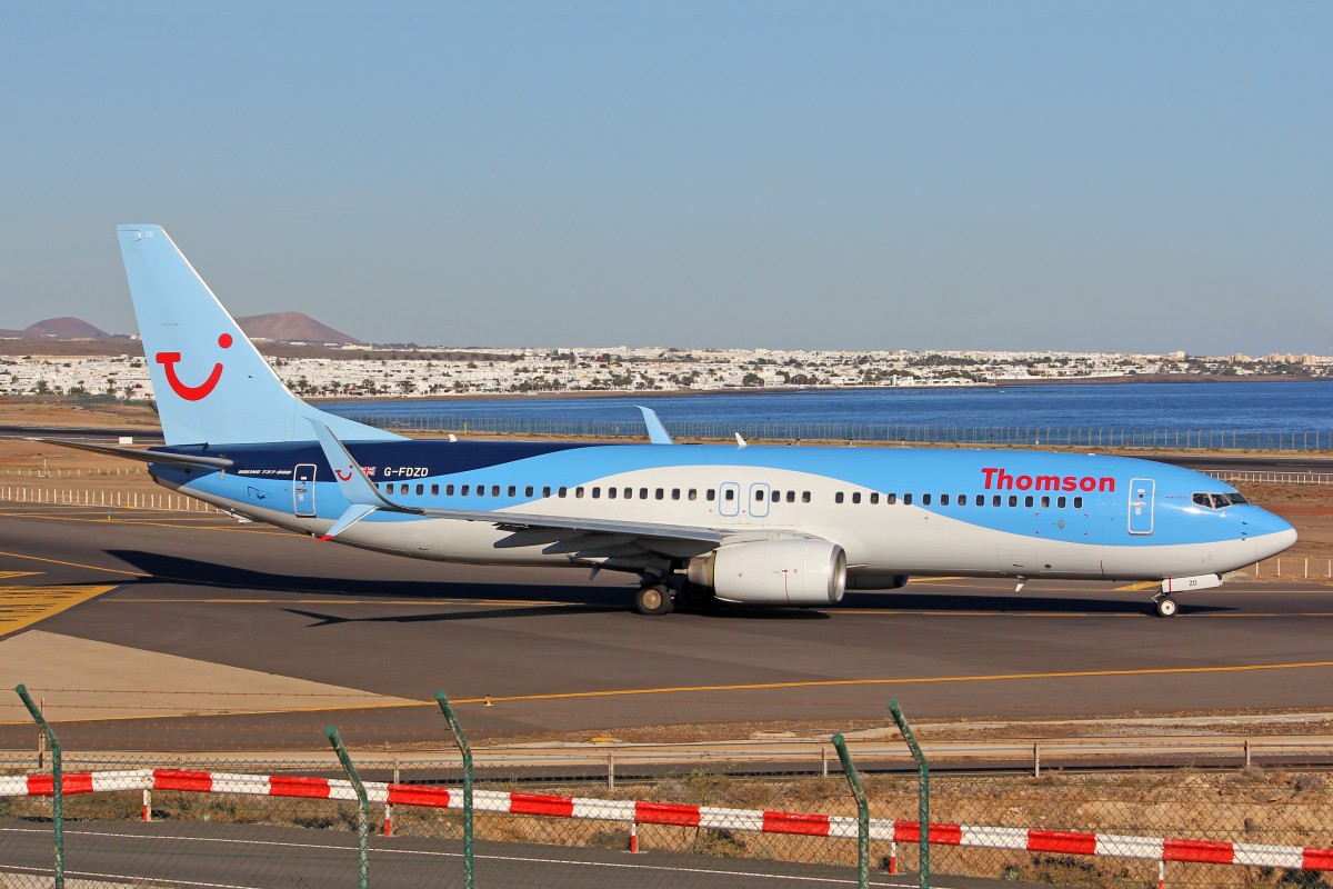Thomson Airways, G-FDZD, Boeing 737-8K5 (W), 17.Dezember 2015, ACE Lanzarote, Spain.