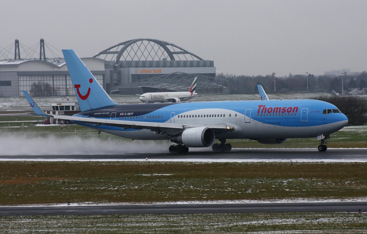Thomson Airways, G-OBYF, (c/n 28208), Boeing 767-304 (ER), 25.01.2015, HAM-EDDH, Hamburg, Germany 