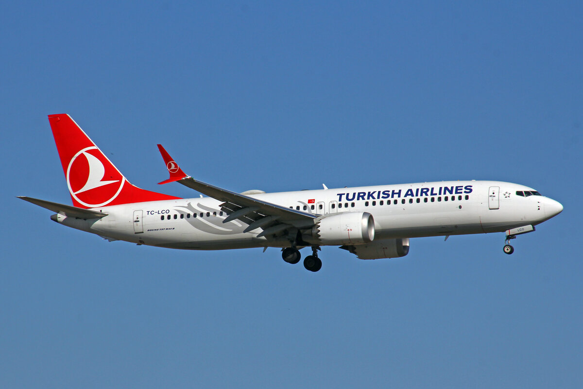 THY Turkish Airlines, TC-LCO, Boeing 737-8MAX, msn: 60057/7453, 27.Februar 2022, ZRH Zürich, Switzerland.