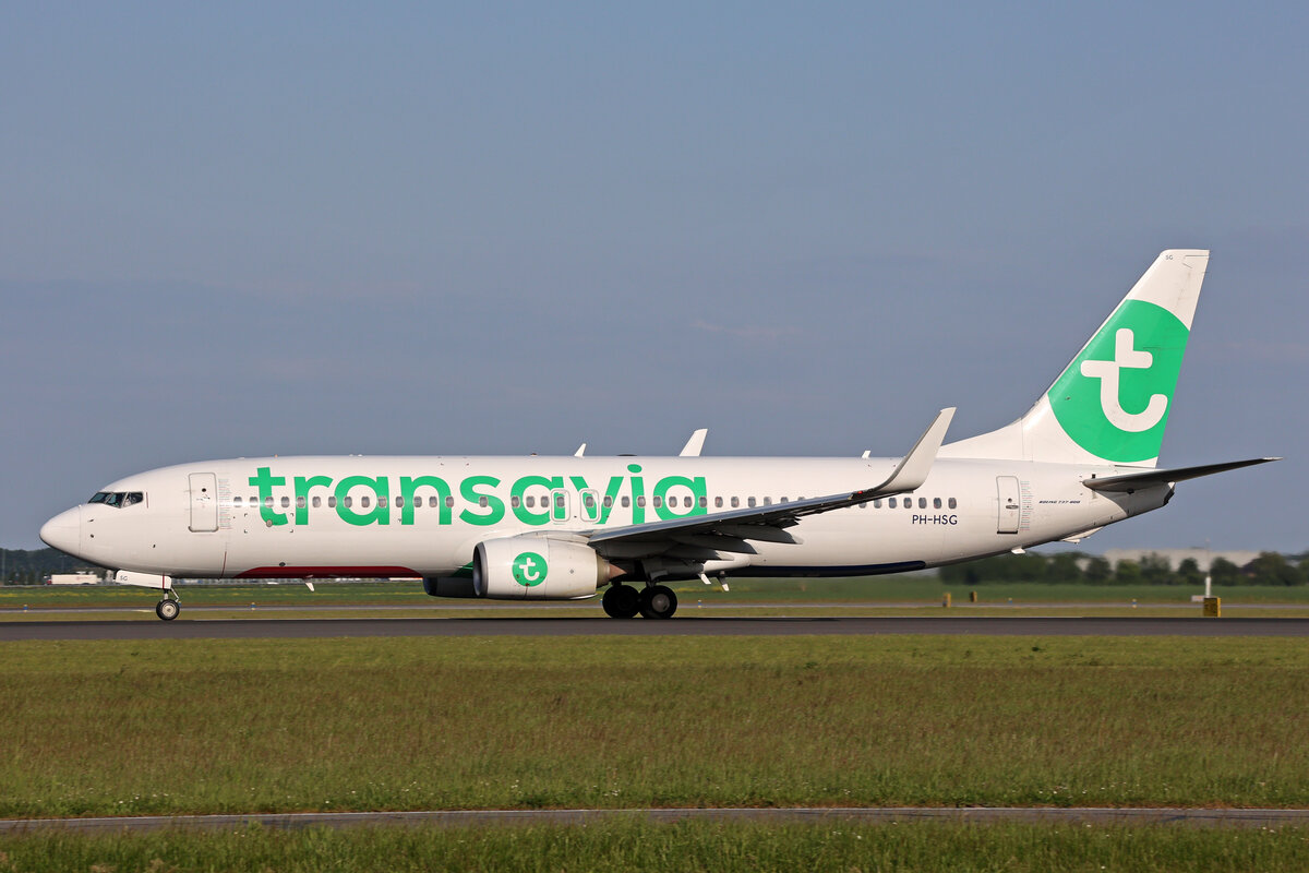 Transavia Airlines, PH-HSG, Boeing B737-8K2, msn: 39262/4021, 19.Mai 2023, AMS Amsterdam, Netherlands.