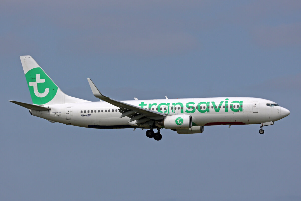 Transavia Airlines, PH-HZE, Boeing B737-8K2, msn: 28377/277, 18.Mai 2023, AMS Amsterdam, Netherlands.