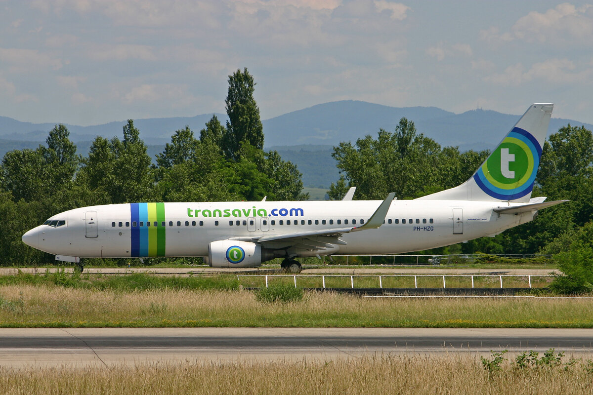 Transavia Airlines, PH-HZG, Boeing B737-8K2, msn: 28379/498, 21.Juni 2008, BSL Basel - Mühlhausen, Switzerland.