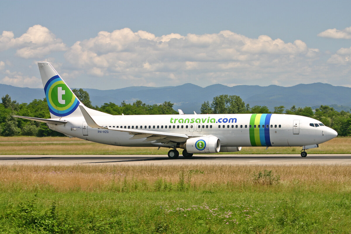 Transavia Airlines, PH-HZG, Boeing B737-8K2, msn: 28379/498, 21.Juni 2008, BSL Basel - Mühlhausen, Switzerland.