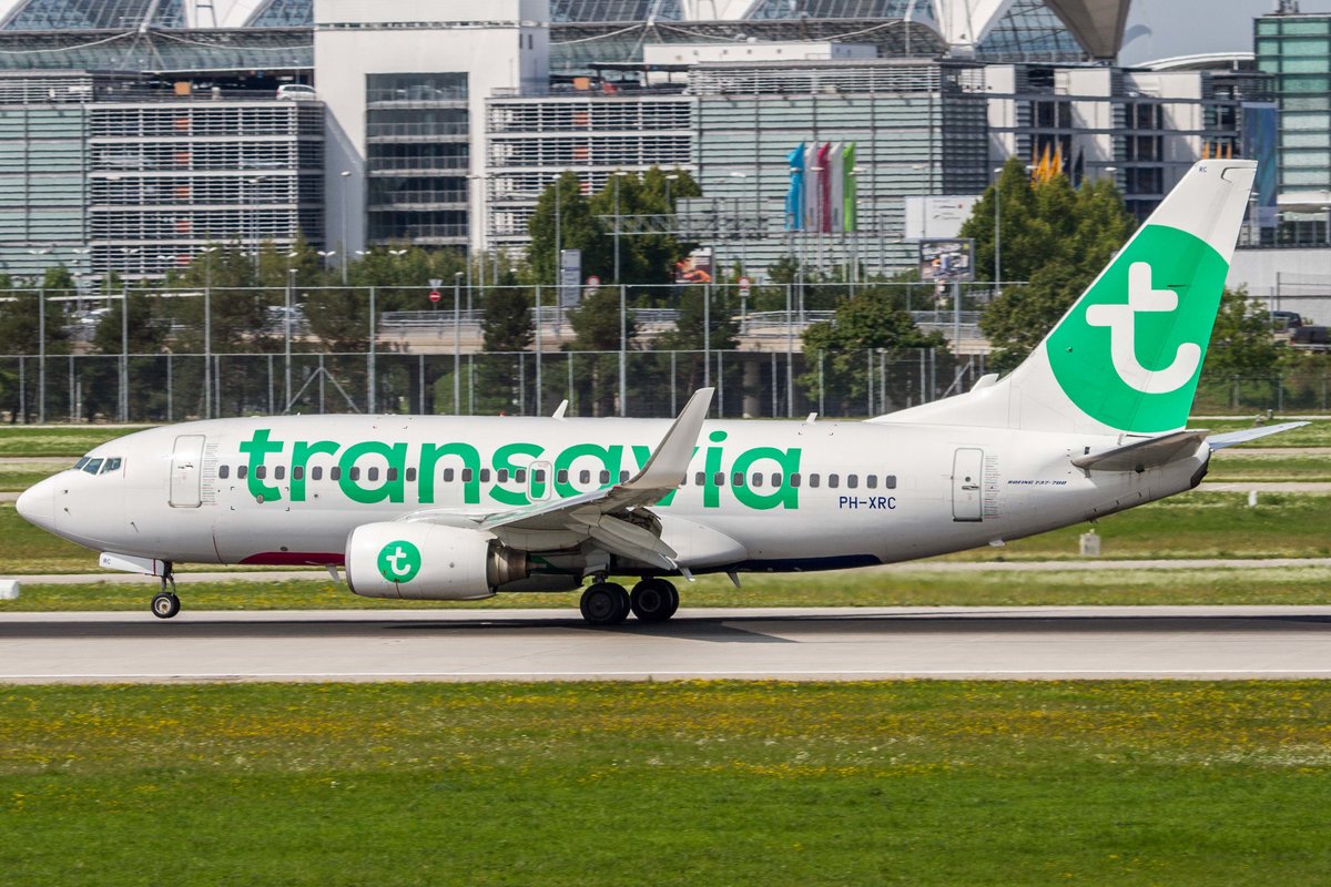 Transavia (HV-TRA), PH-XRC, Boeing, 737-7K2 wl (neue HV-Lkrg.), 22.08.2017, MUC-EDDM, München, Germany 