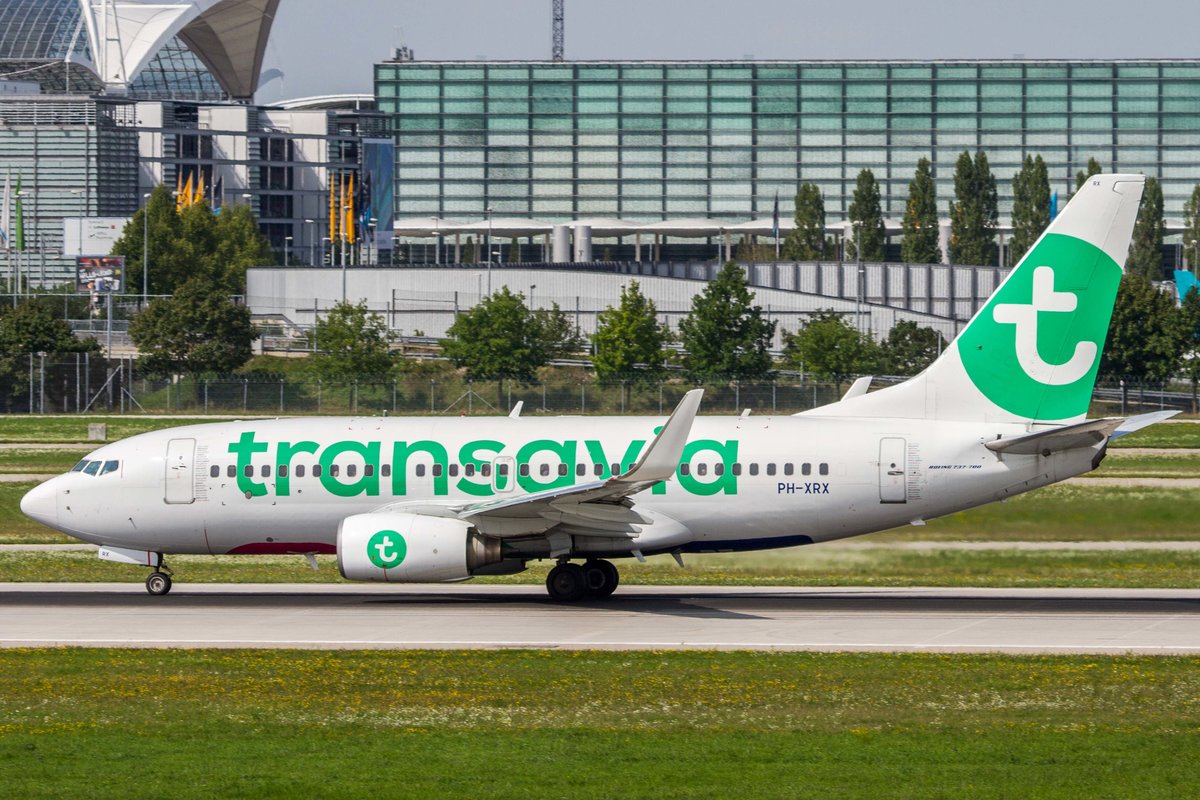 Transavia (HV-TRA), PH-XRC, Boeing, 737-7K2 wl (neue HV-Lkrg.), 22.08.2017, MUC-EDDM, München, Germany 
