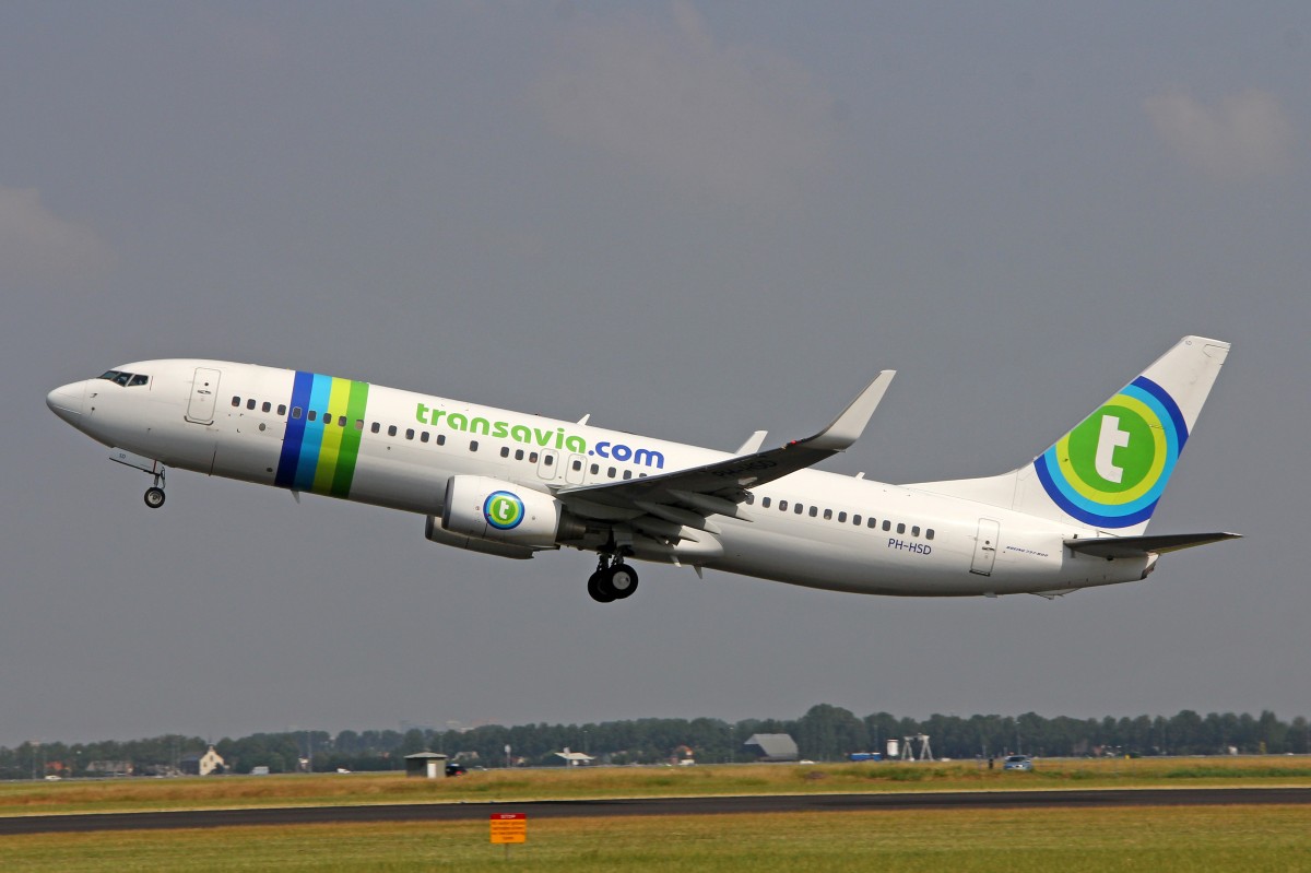 Transavia, PH-HSD, Boeing B737-8K2 (W), 3.Juli 2015, AMS Amsterdam, Netherlands.