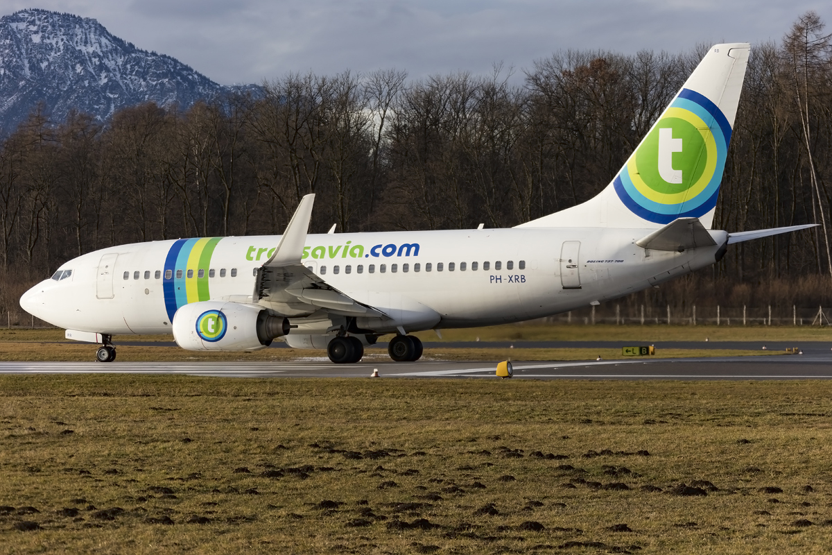 Transavia, PH-XRB, Boeing, B737-7K2, 09.01.2016, SZG, Salzburg, Austria 



