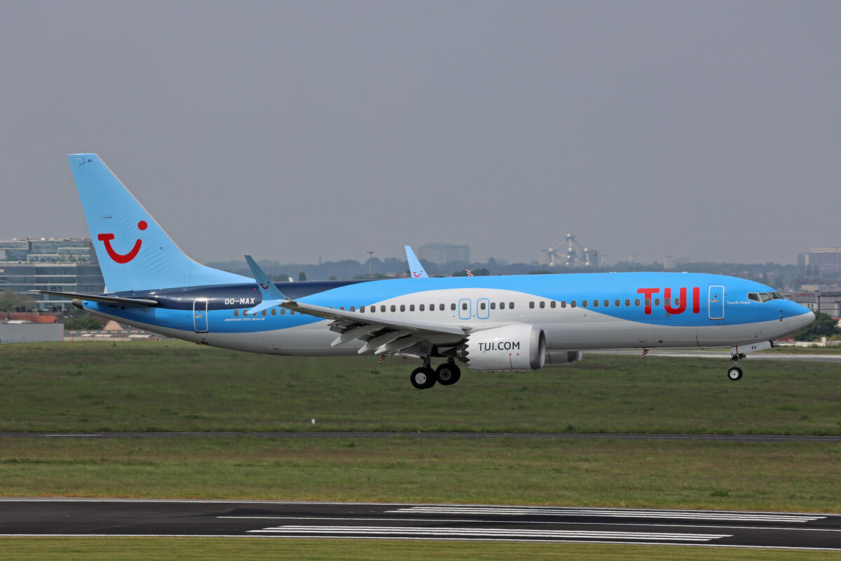 TUI Airlines Belgium, OO-MAX, Boeing 737-8MAX, msn: 44588/ 6735,  Tenerife Alegria , 21.Mai 2023, BRU Brüssel, Belgium.