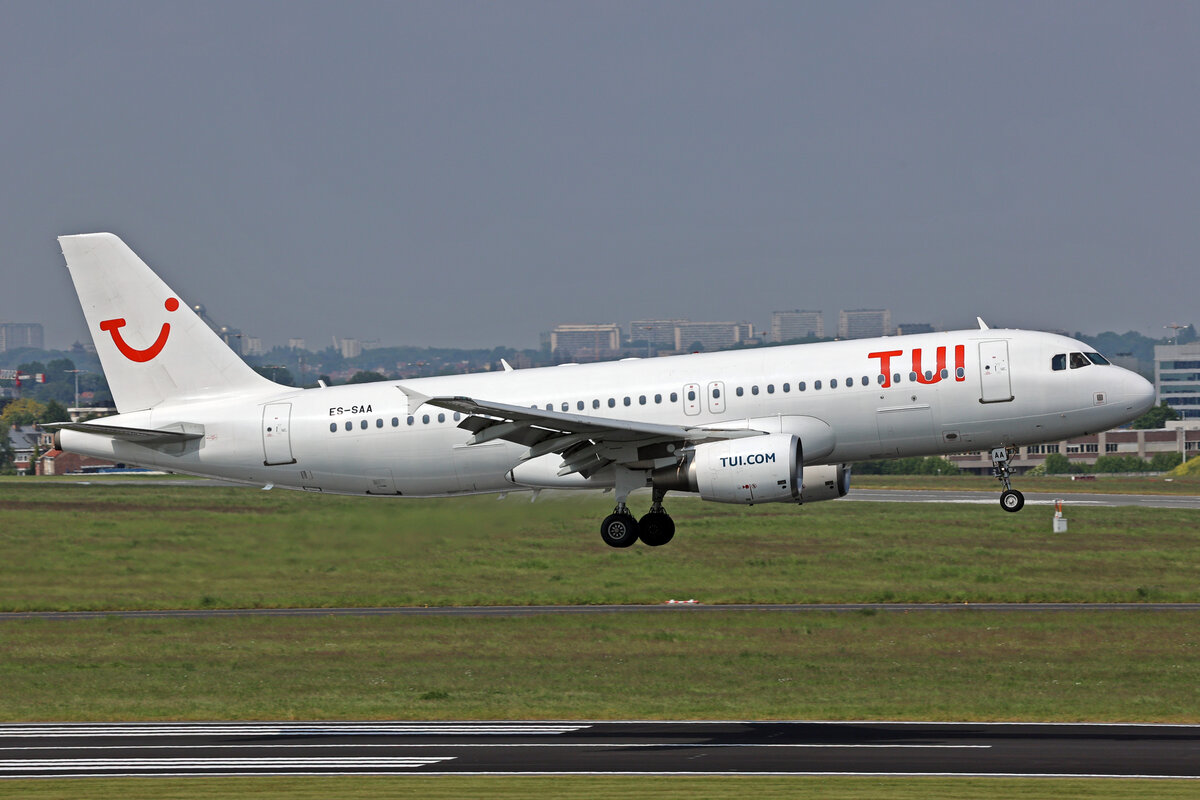 TUI Airlines Belgium (Operated by SmartLynx Estonia), ES-SAA, Airbus A320-214, msn: 3631, 21.Mai 2023, BRU Brüssel, Belgium.