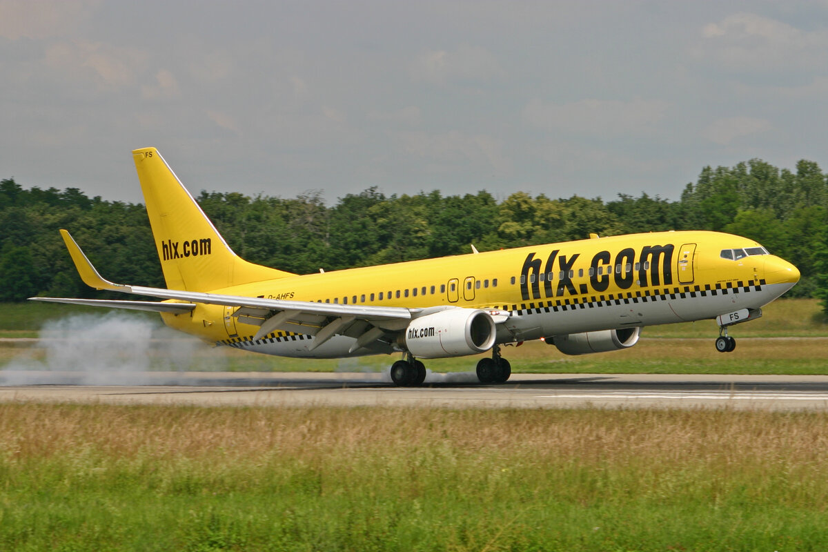 TUIfly, D-AHFS, Boeing B737-8K5, msn: 28623/556, 14.Juni 2008, BSL Basel - Mühlhausen, Switzerland.