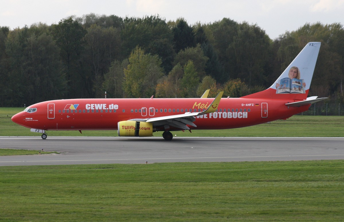 Tuifly, D-AHFZ, (c/n 30883),Boeing 737-8K5 (WL), 24.10.2014, HAM-EDDH, Hamburg, Germany (livery:CEWE FOTOBUCH)