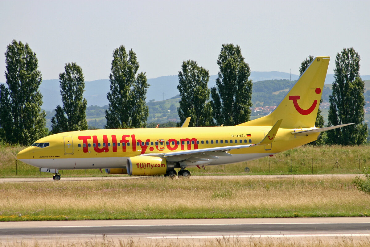 TUIfly, D-AHXI, Boeing B737-7K5, msn: 35141/2603, 21.Juni 2008, BSL Basel - Mühlhausen, Switzerland.
