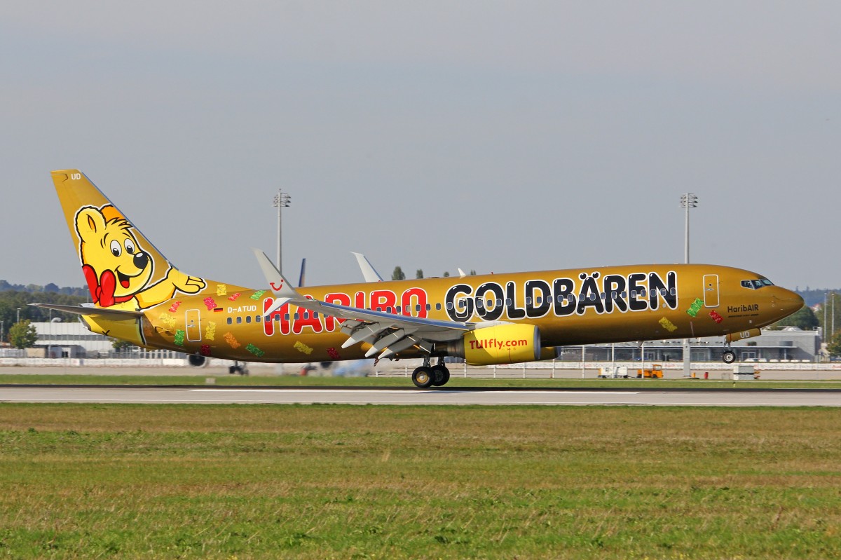 TUIfly, D-ATUD, Boeing B737-8K5 (W), 12.September 2015, MUC München, Germany.