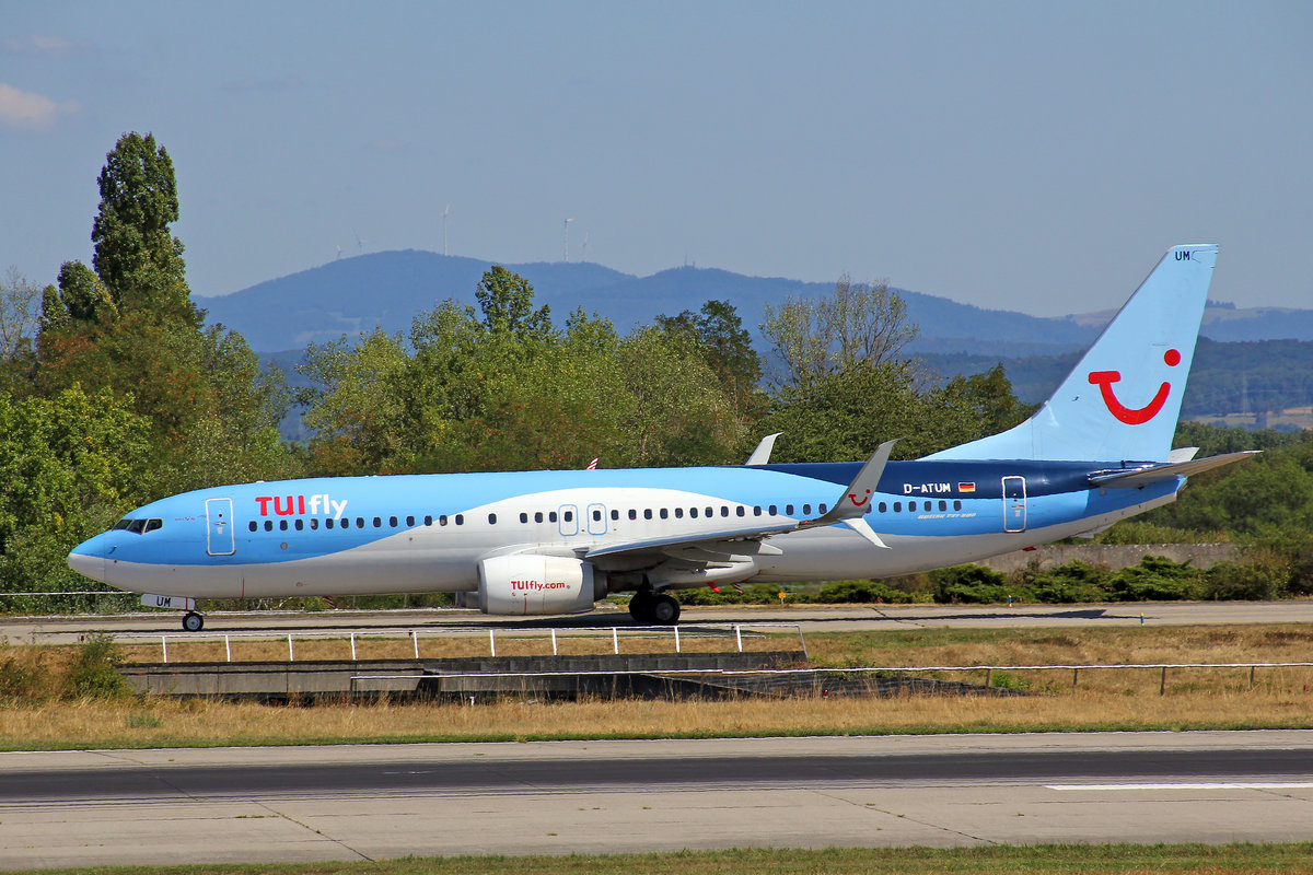 TUIfly, D-ATUM, Boeing 737-8K5, msn: 37240/4786, 16.August 2018, BSL Basel-Mülhausen, Switzerland.