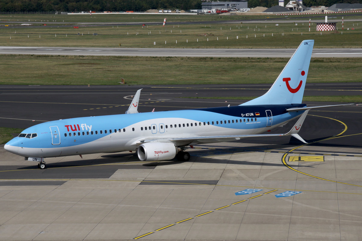 TUIfly, D-ATUN, Boeing, 737-8K5 sswl, DUS-EDDL, Düsseldorf, 21.08.2019, Germany 