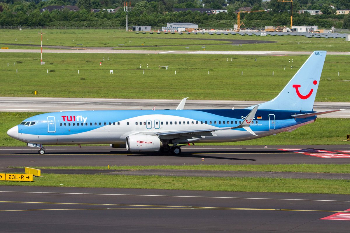 TUIfly (X3-TUI), D-ATUE, Boeing, 737-8K5 sswl (neue X3-Lkrg.), 17.05.2017, DUS-EDDL, Düsseldorf, Germany
