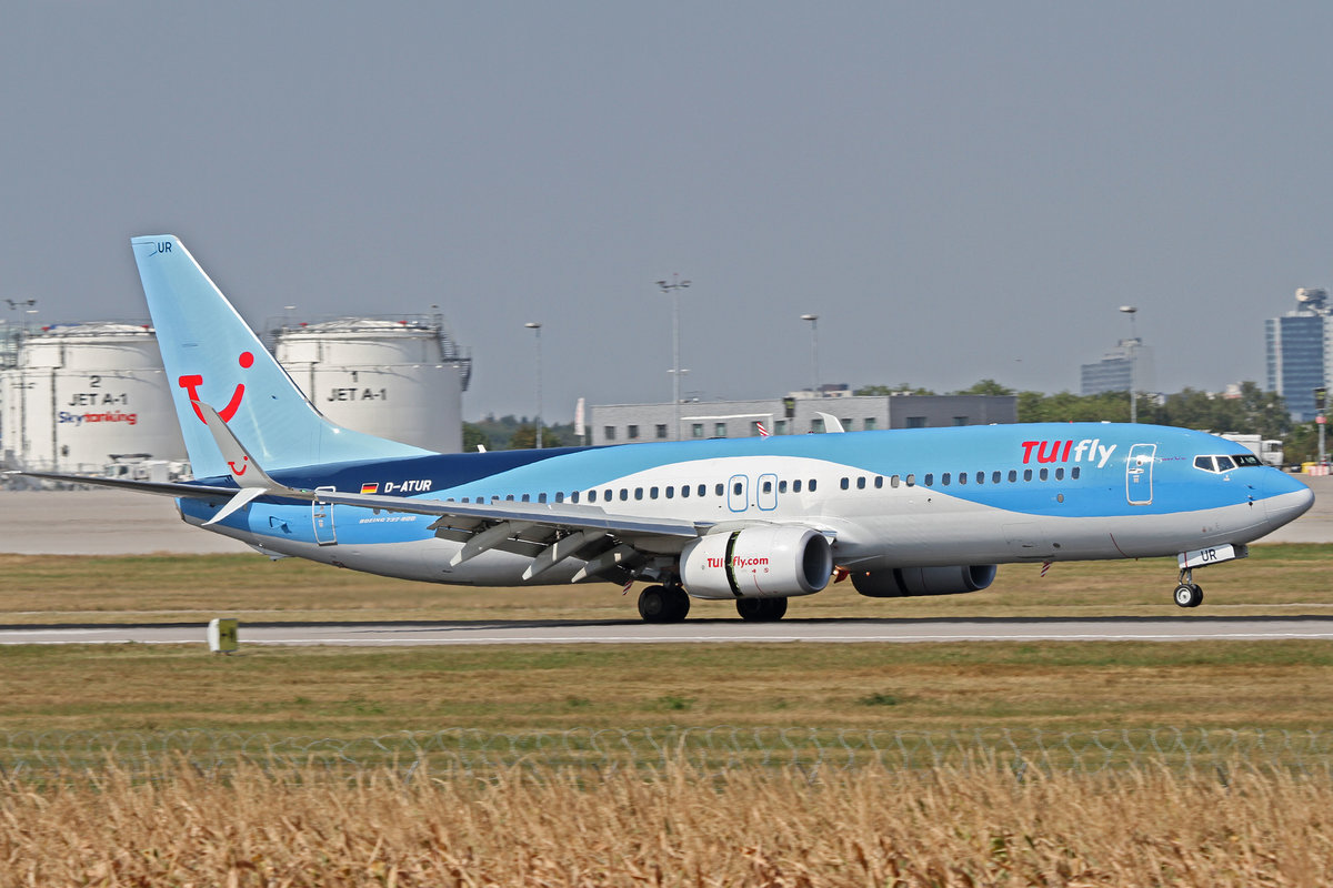 TUIfly (X3-TUI), D-ATUR, Boeing, 737-8K5 sswl (neue TUIfly-Lkrg.), 10.09.2016, EDDS-STR, Stuttgart, Germany 