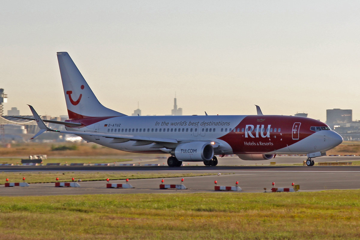 TUIfly (X3-TUI), D-ATUZ  RIU Hotels & Resorts , Boeing, 737-8K5 wl, 24.08.2016, FRA-EDDF, Frankfurt, Germany