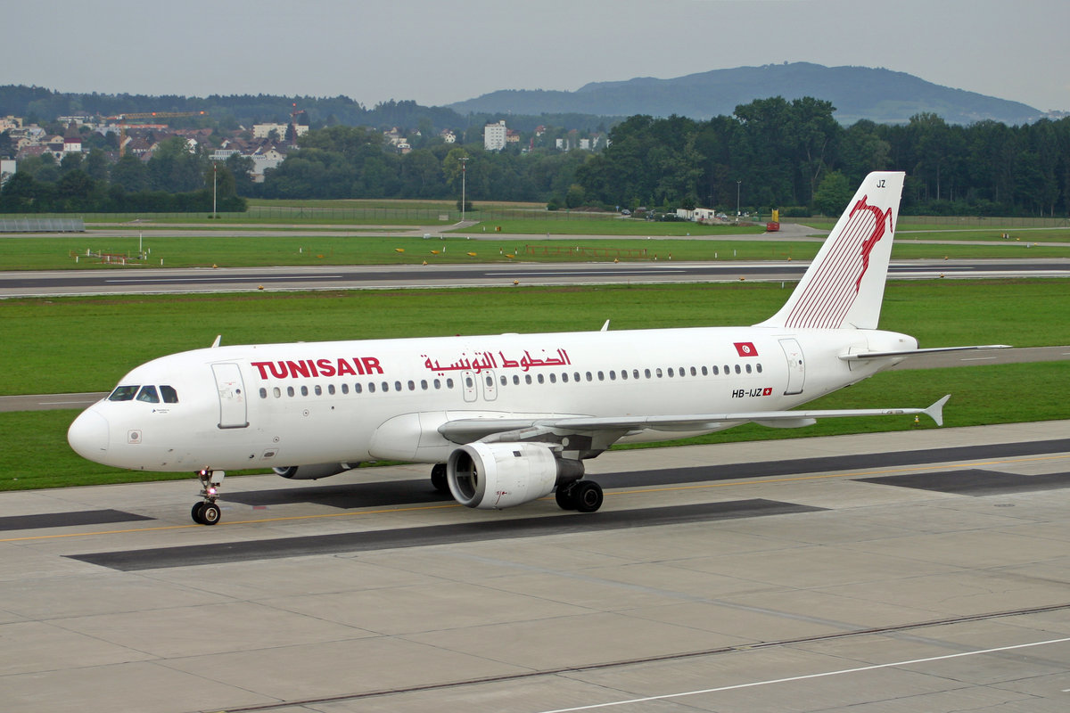 Tunisair, HB-IJZ, Airbus A320-211, msn: 211, 06.September 2008, ZRH Zürich, Switzerland.