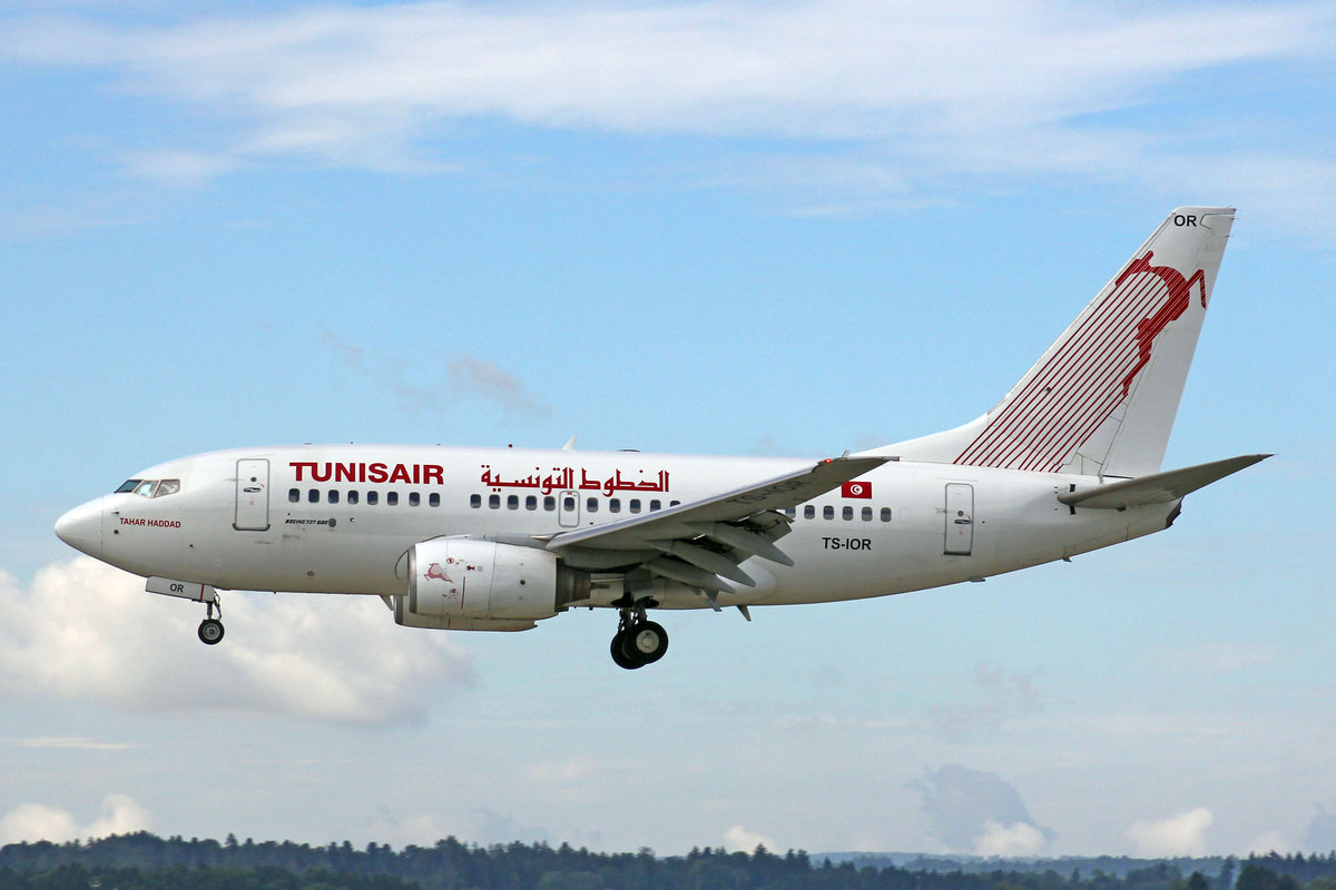 Tunisair, TS-IOR, Boeing 737-6H3,  Tahar Haddad , 29.Juli 2017, ZRH Zürich, Switzerland.