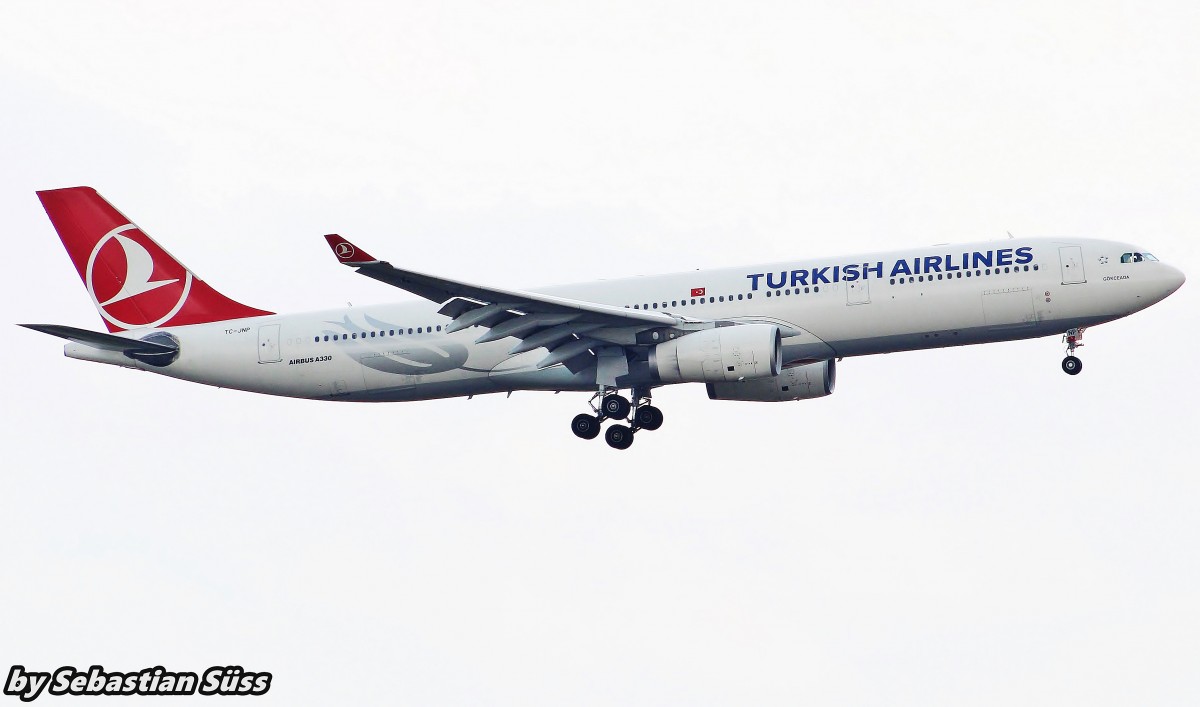 Turkish A330-343 TC-JNP @ Dusseldorf Airport. 21.6.15