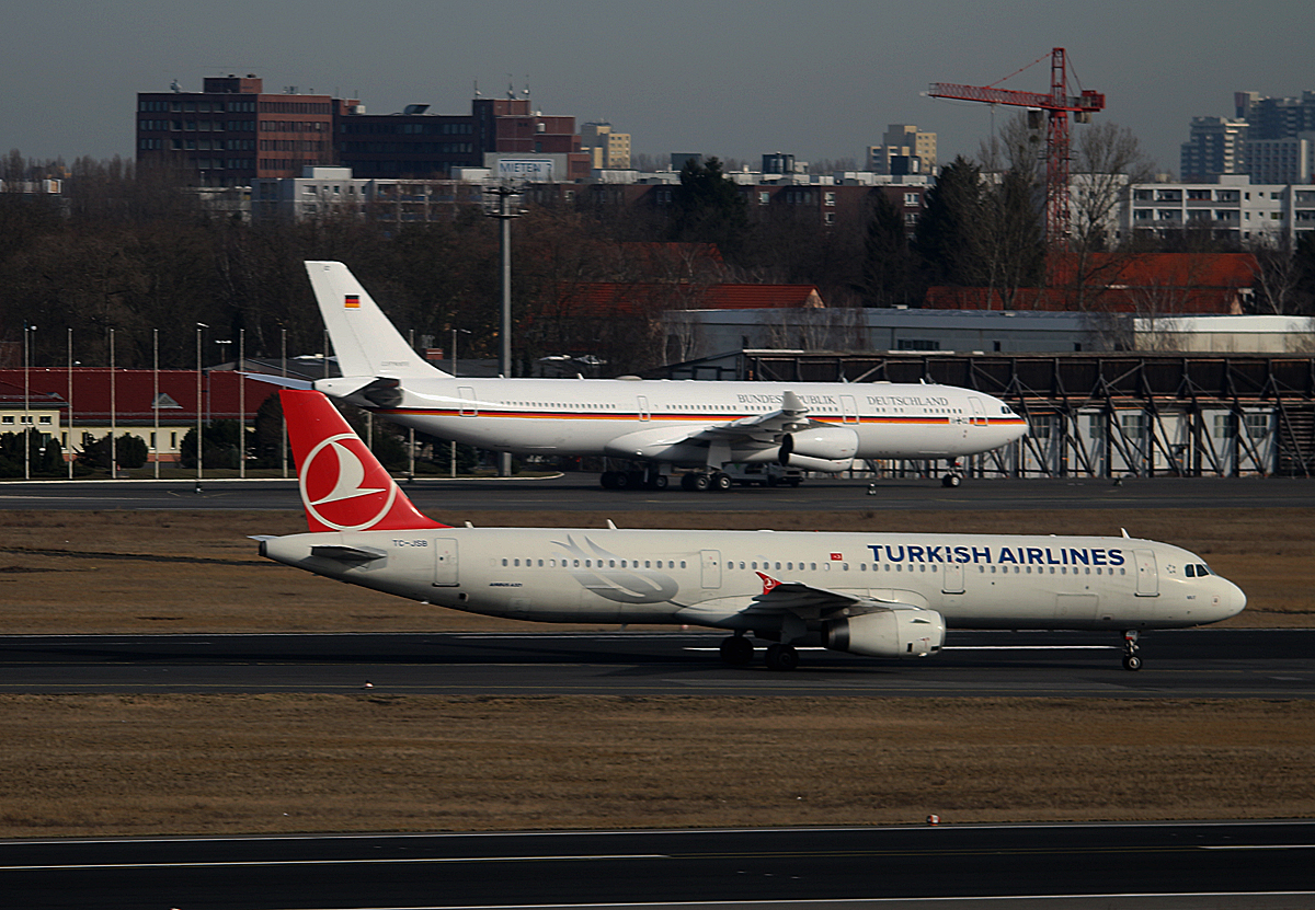 Turkish Airlines, Airbus A 321-231, TC-JSB, Germany Air Force, Airbus A 340-313X, 16+02, TXL, 04.03.2017