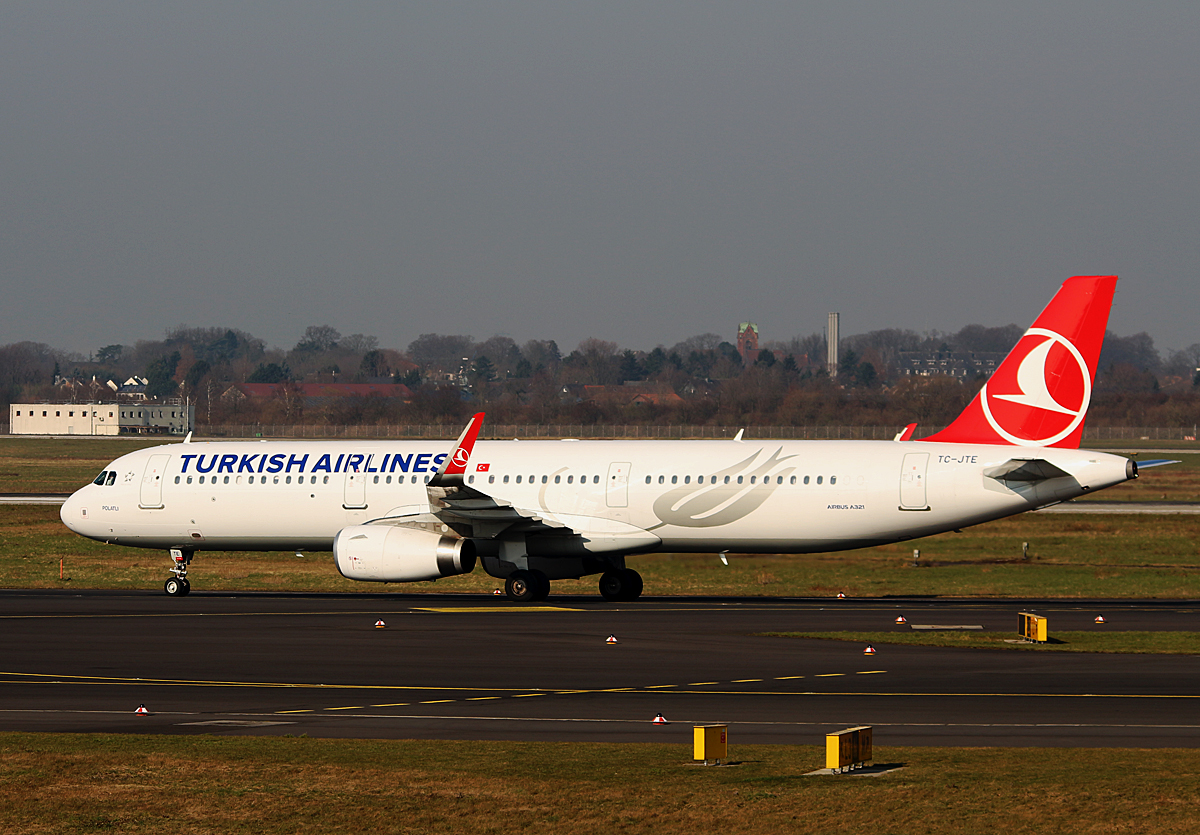 Turkish Airlines, Airbus A 321-231, TC-JTE, DUS, 10.03.2016