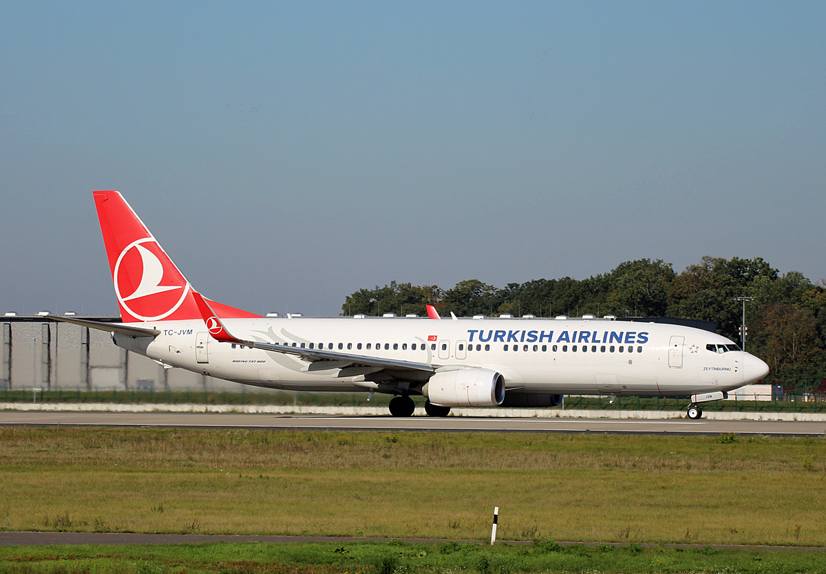 Turkish Airlines, Boeing B 737-8F2, TC-JVM. BER, 09.10.2021
