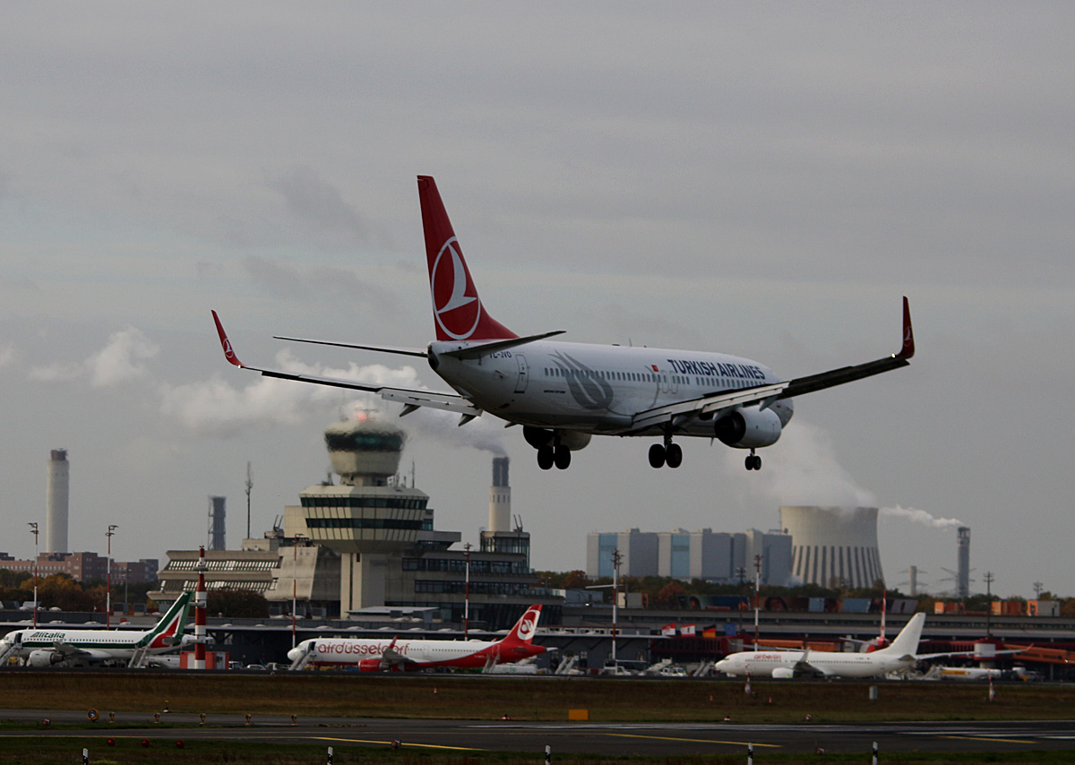 Turkish Airlines, Boeing B 737-8F2, TC-JVO, TXL, 29.10.2016