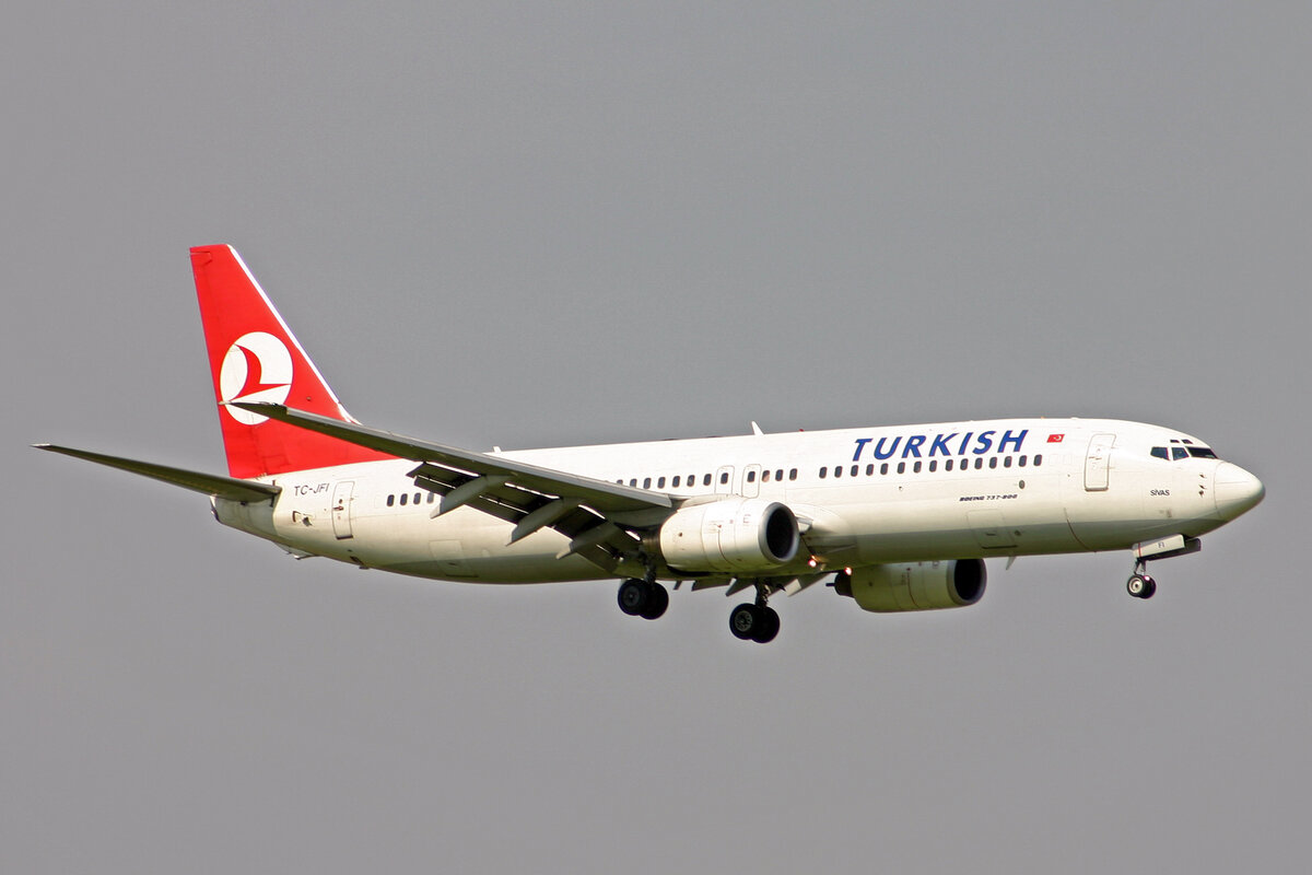 Turkish Airlines, TC-JFI, Boeing, B737-8F2, msn: 29771/228,  Sivas , 04.Mai 2006, ZRH Zürich, Switzerland.